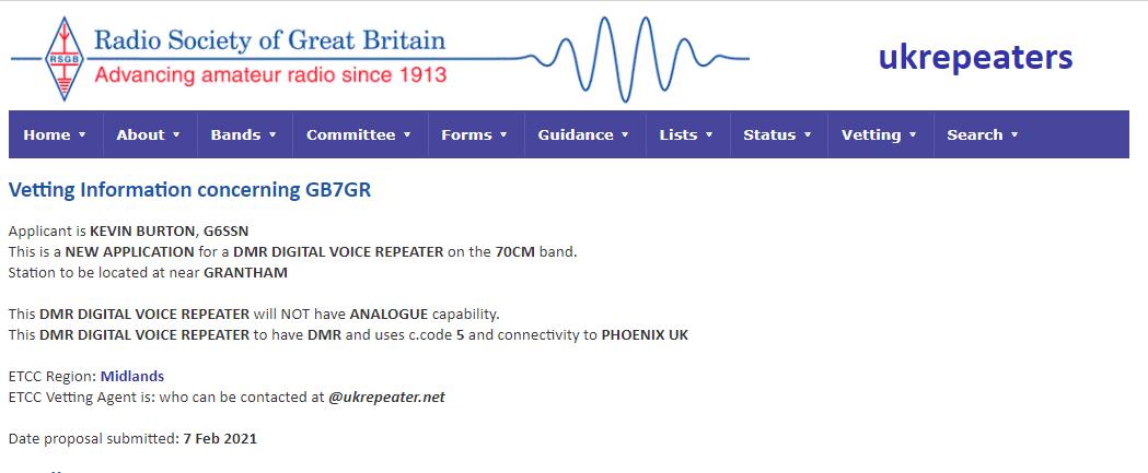 GB7GR DMR Repeater is now operational