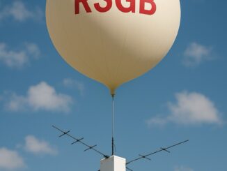 weather balloon with a radio antenna